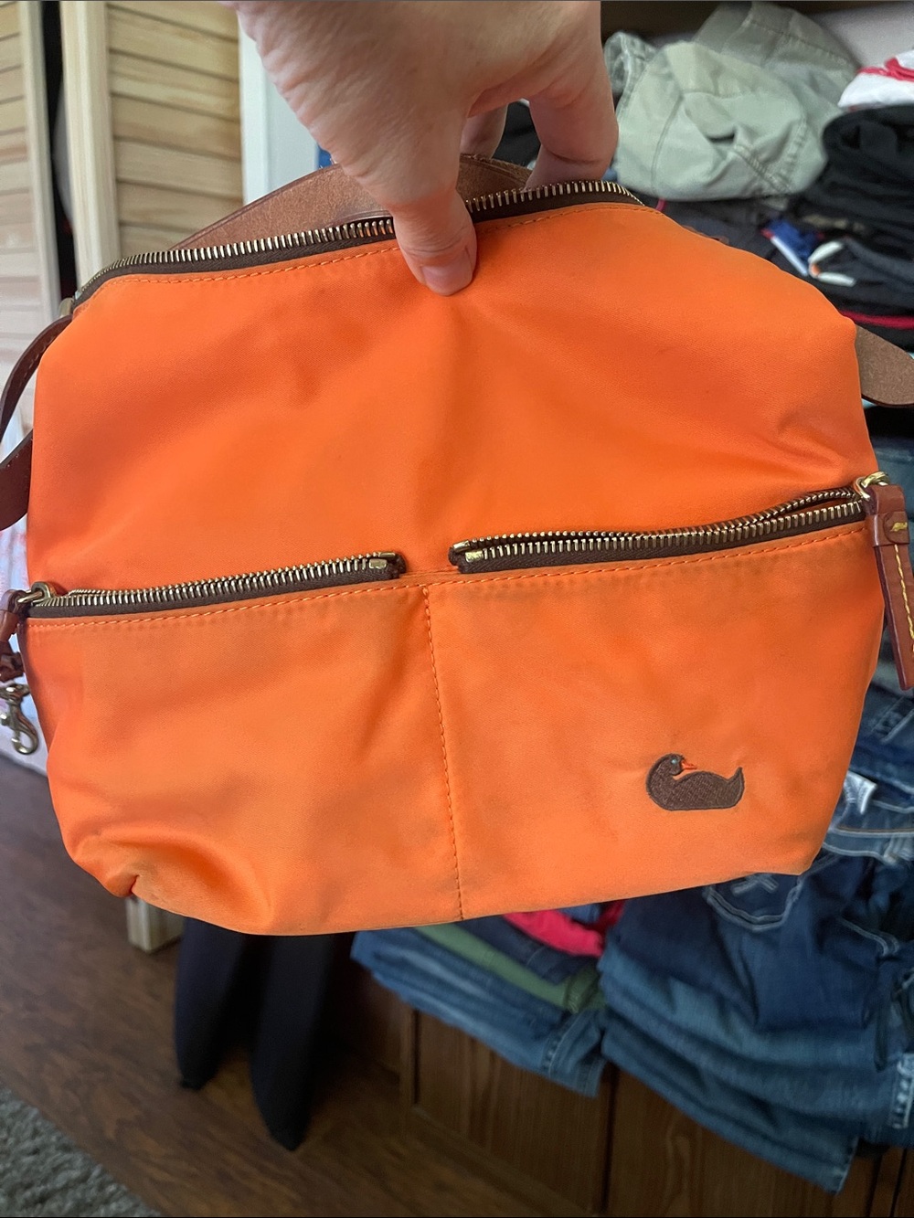Dooney and Bourke orange canvas
